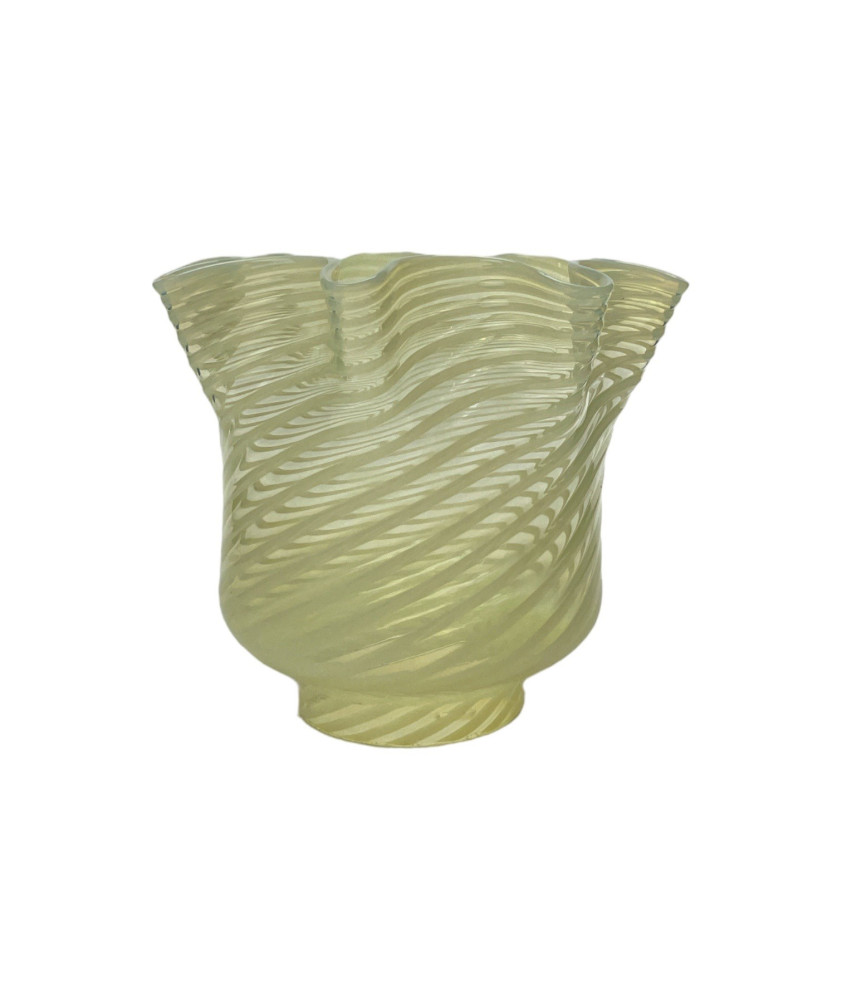 Vaseline Stripped Gas Shade with 57mm Fitter Neck A Touch of Vintage